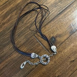 Brighton leather and silver plated belt. Like new condition!